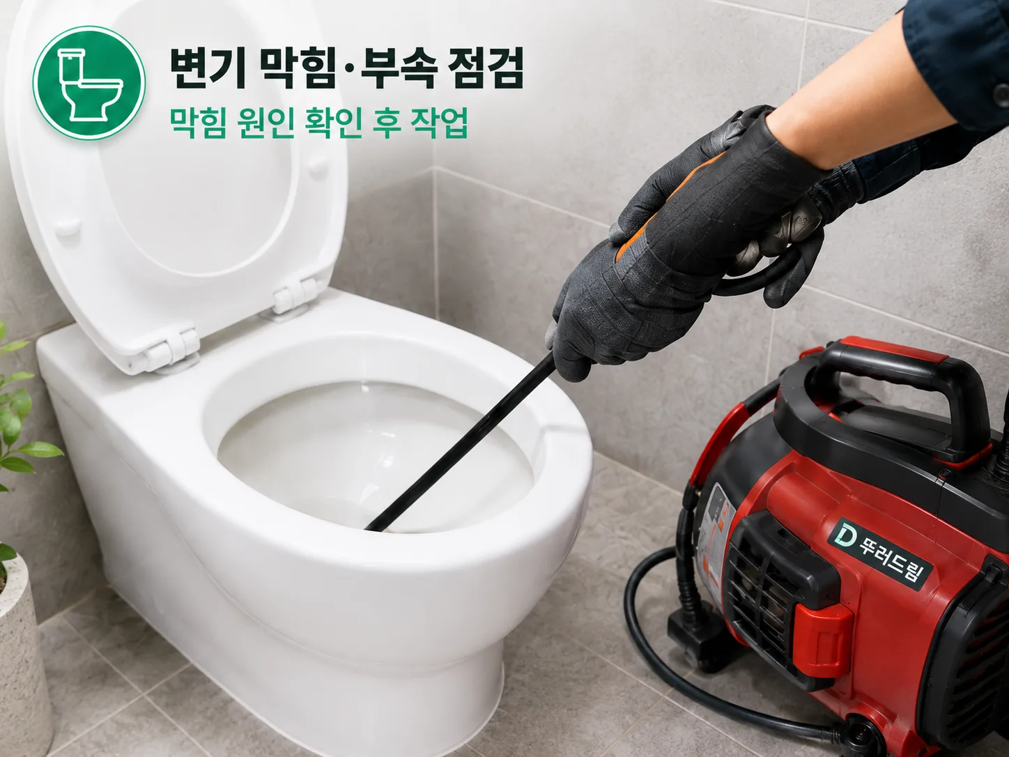 변기 막힘·부속 점검